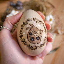 Load image into Gallery viewer, &#39;A Bunny&#39;s Dream&#39; - Spring Decor - Large Wooden Egg

