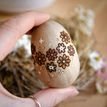 Load image into Gallery viewer, &#39;Flower Garden&#39; - Spring Decor - Medium Wooden Egg
