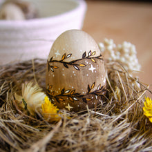 Load image into Gallery viewer, &#39;Copper Crown&#39; - Spring Decor - Medium Wooden Egg
