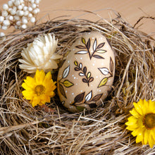 Load image into Gallery viewer, &#39;Golden Growth&#39; - Spring Decor - Small Wooden Egg
