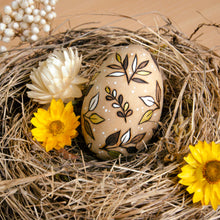 Load image into Gallery viewer, &#39;Golden Growth&#39; - Spring Decor - Small Wooden Egg
