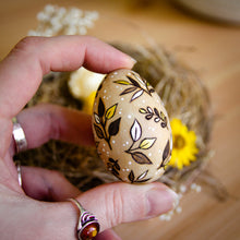 Load image into Gallery viewer, &#39;Golden Growth&#39; - Spring Decor - Small Wooden Egg
