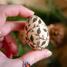 Load image into Gallery viewer, &#39;Sylvan Swirls&#39; - Spring Decor - Small Wooden Egg
