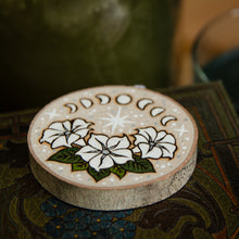 Load image into Gallery viewer, Magic Moonflowers - Small Wooden Ornament
