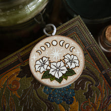 Load image into Gallery viewer, Magic Moonflowers - Small Wooden Ornament
