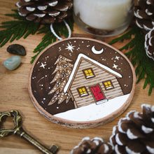 Load image into Gallery viewer, Cozy Cabin - Large Wooden Hanging Ornament
