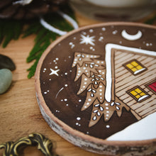 Load image into Gallery viewer, Cozy Cabin - Large Wooden Hanging Ornament

