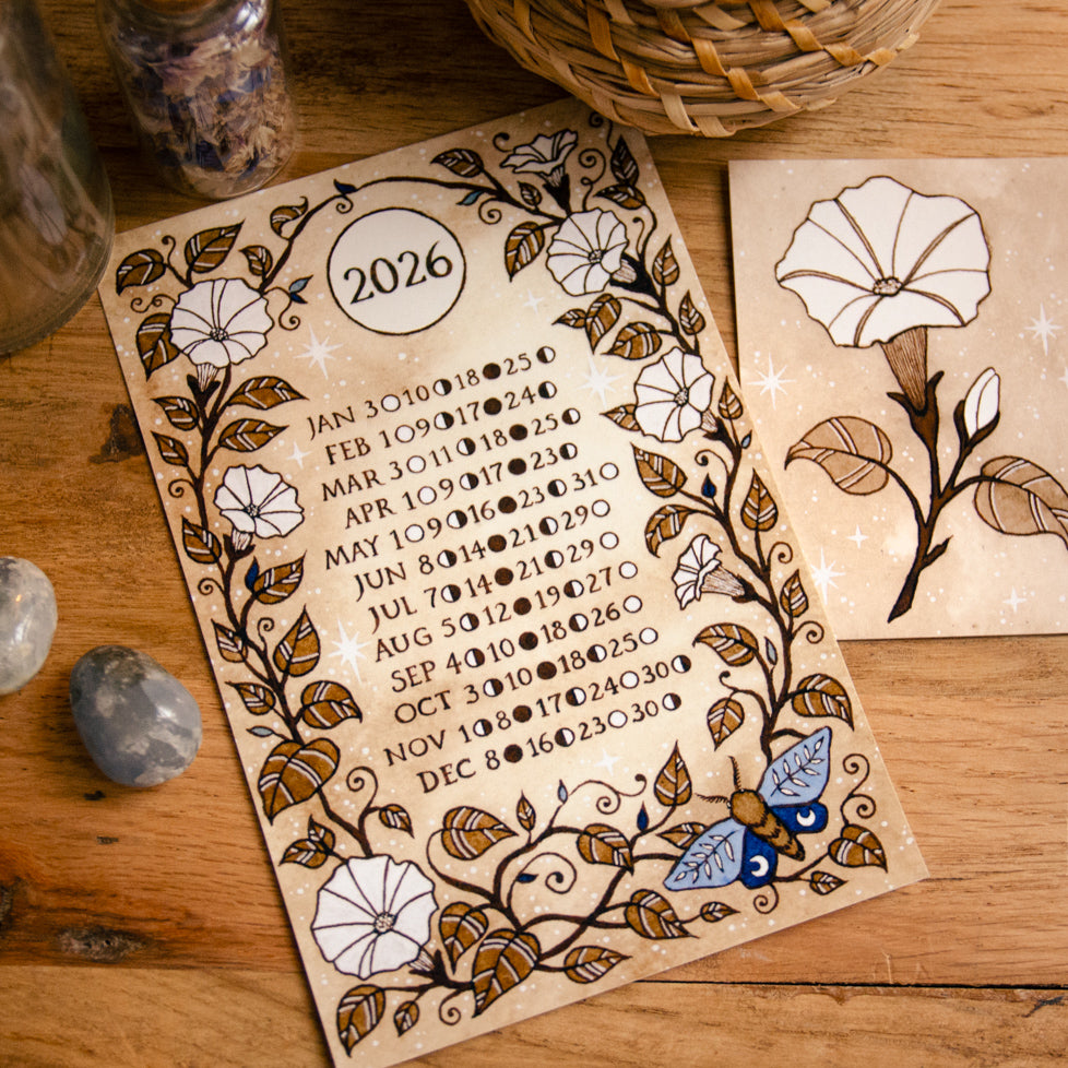 2026 Pocket Moon Calendar - Art Print