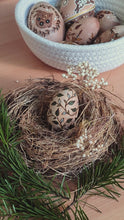 Load and play video in Gallery viewer, &#39;Sylvan Swirls&#39; - Spring Decor - Small Wooden Egg
