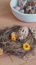 Load and play video in Gallery viewer, &#39;Amber Meadows&#39; - Spring Decor - Medium Wooden Egg
