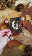 Load and play video in Gallery viewer, Great Horned Owl &amp; Moon - ACEO Mini Print
