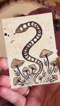 Load and play video in Gallery viewer, Serpent &amp; Mushrooms - ACEO Mini Print
