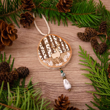 Load image into Gallery viewer, Winter Stag &amp; Birch Trees - Small Wooden Ornament
