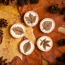 Load image into Gallery viewer, Autumn Leaves Assortment - Wooden Amulet Pack [Choose your Design]
