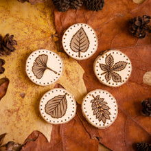 Load image into Gallery viewer, Autumn Leaves Assortment - Wooden Amulet Pack [Choose your Design]
