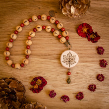 Load image into Gallery viewer, Red Maple Leaf - Ogham Meditation Beads
