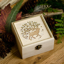 Load image into Gallery viewer, Wandering Elk With Autumn Leaves - Maple Wooden Box
