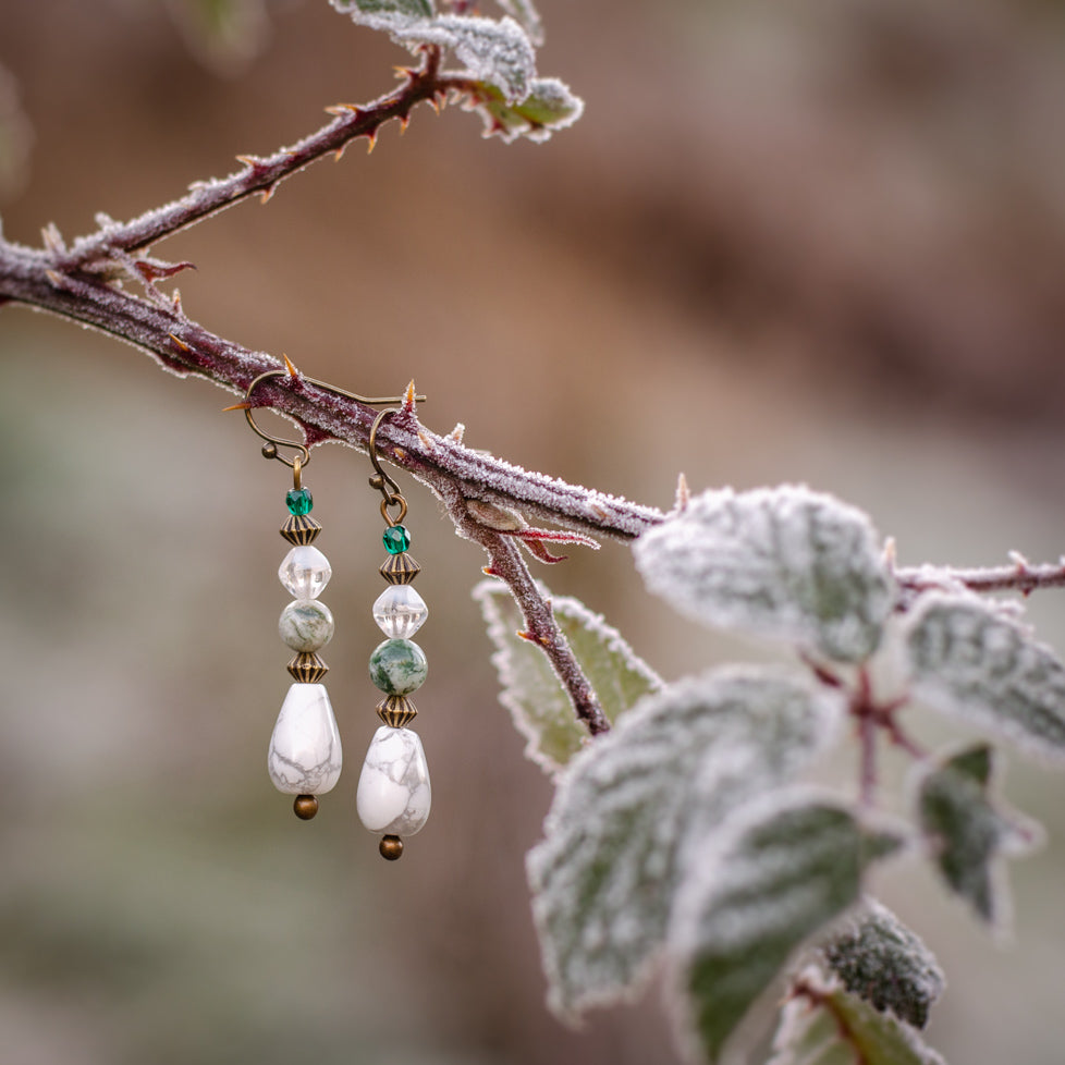 Winter Whispers - Gemstone Earrings