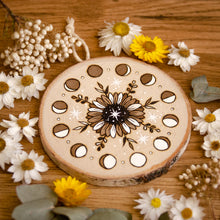 Load image into Gallery viewer, Summer Sunflower Moon - Large Wooden Hanging Ornament
