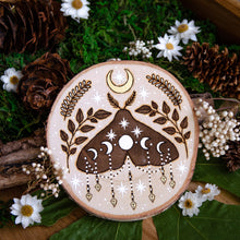 Load image into Gallery viewer, Magical Moth &amp; Moon - Large Wooden Hanging Ornament
