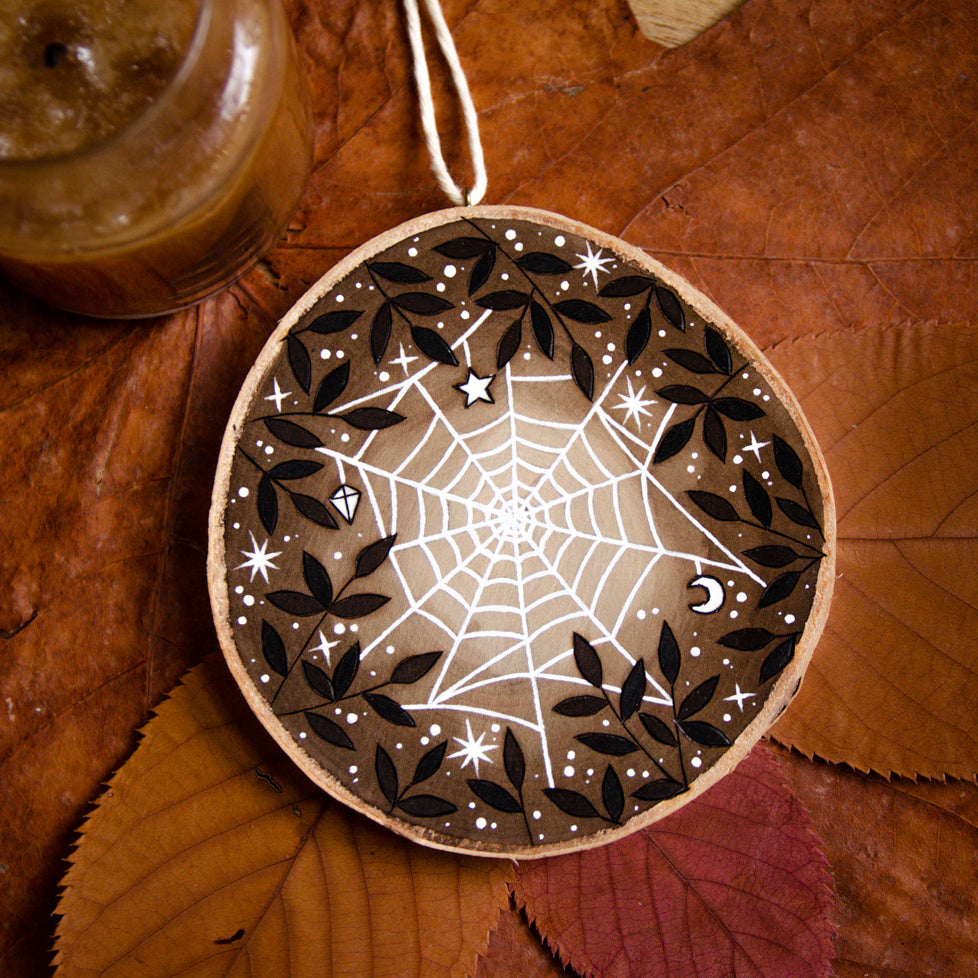 Magical Spiderweb - Large Wooden Hanging Ornament