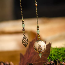 Load image into Gallery viewer, Florals &amp; Leaves - Wooden Pendulum
