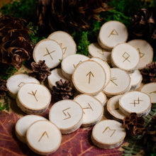 Load image into Gallery viewer, Traditional Wooden Rune Set

